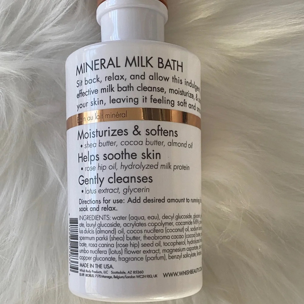 Whish Mineral Milk Bath - new and sealed 8 Fl oz